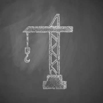 Hoisting crane icon Stock Illustration