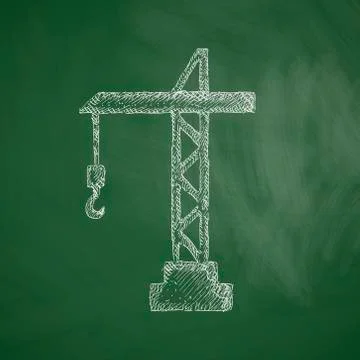 Hoisting crane icon Stock Illustration