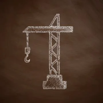 Hoisting crane icon Stock Illustration