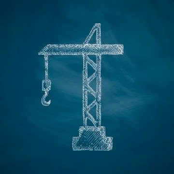 Hoisting crane icon Stock Illustration