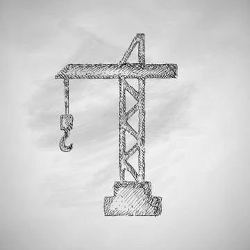 Hoisting crane icon Stock Illustration