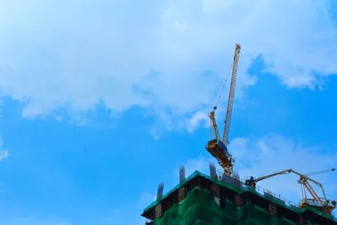 Hoisting crane Stock Photos