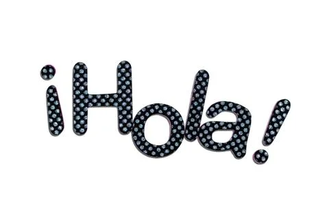 Hola lettering Stock Illustration