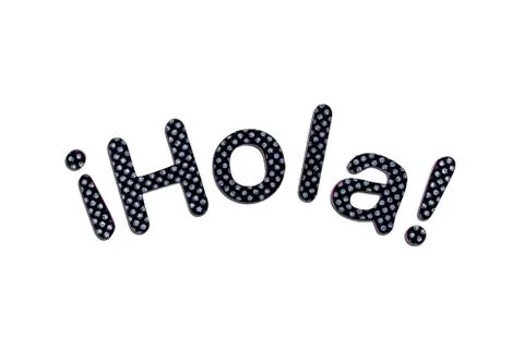 Hola lettering Stock Illustration