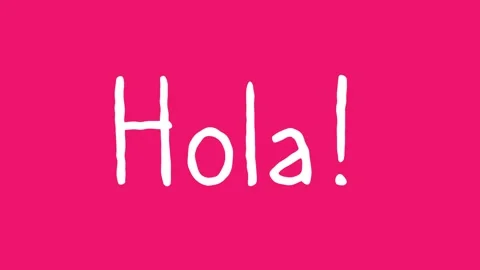 Hola Shaky Cartoon Animated Text Effect Stock Footage 207014199