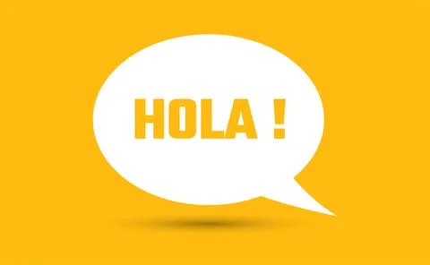 Hola speech bubble vector illustration. Communication speech bubble with Ho.. Stock Illustration