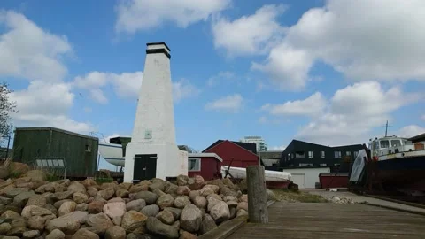 Holbæk harbour in timelapse Stock Footage 190502099