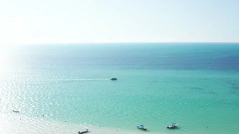 Holbox aerial boat 4k view Video stock 166574913