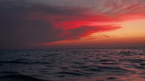 Holbox sunset at the beach beautiful orange sky Video stock 166575808