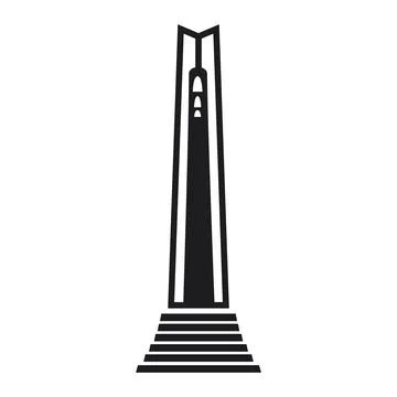 Holcomb memorial tower logo design Stock Illustration