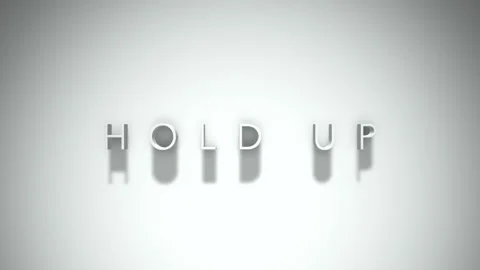 Hold up 3D title animation with shadows on a white background Stock Footage 297216772