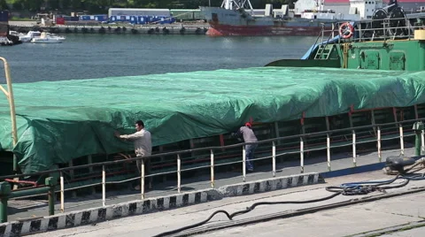 The hold of a cargo ship Stock Footage 61477619