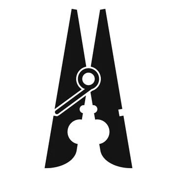 Hold clothes pin icon, simple style イラスト素材