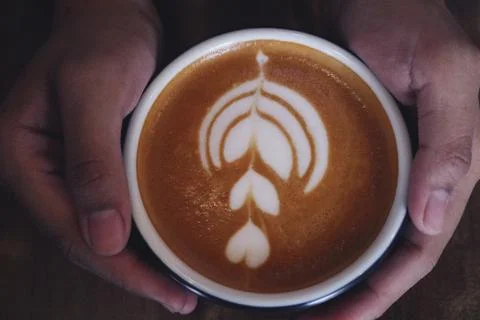 Hold a coffee cup Stock Photos