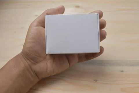 Hold corrugated box for packaging Stock Photos