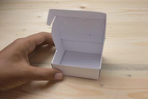 Hold corrugated box for packaging Stock Photos