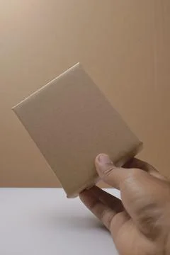 Hold corrugated box for packaging Stock Photos
