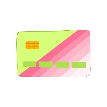 Hold credit card cartoon vector illustration Stock Illustration