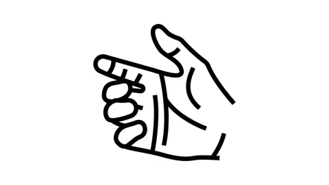 Hold hand line icon animation Stock Footage 224406067