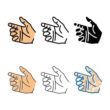 Hold hand types color icon vector Stock Illustration
