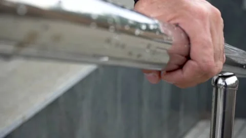 Hold onto handrails. Stock Footage 141799515
