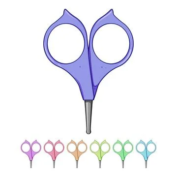 Hold kid scissors cartoon vector graphic Stock Illustration
