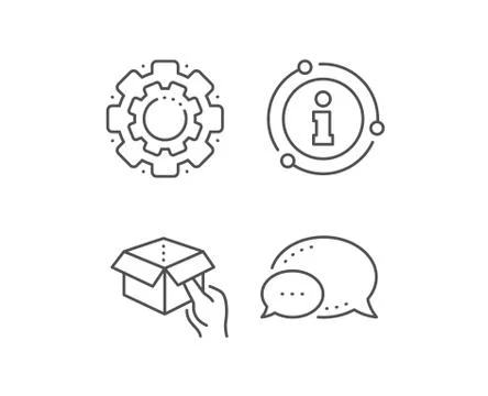 Hold open box line icon. Delivery parcel sign. Cargo package. Vector Stock Illustration