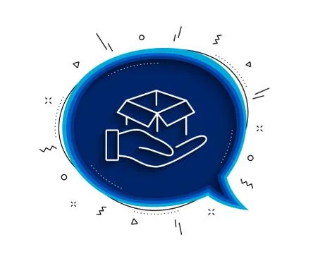 Hold open box line icon. Delivery parcel sign. Cargo package. Vector Stock Illustration