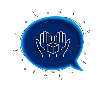 Hold open box line icon. Delivery parcel sign. Cargo package. Vector Stock Illustration