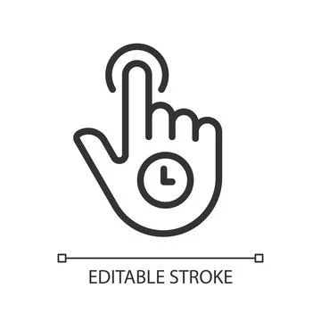 Hold pixel perfect linear icon Stock-Illustration