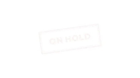 On Hold Red Rubber Stamp Status Message on White Background 4K Vídeo Stock 339029496