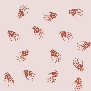 Hold robot hand gesture glyph seamless pattern 스톡 일러스트