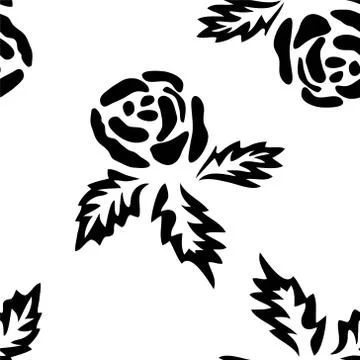 Hold rose flower. Rose texture vector Illustration. Abstract seamless pattern Stock Illustration