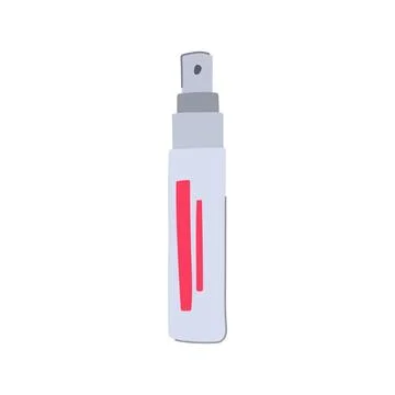 Hold setting spray cartoon vector illustration Stock Illustration