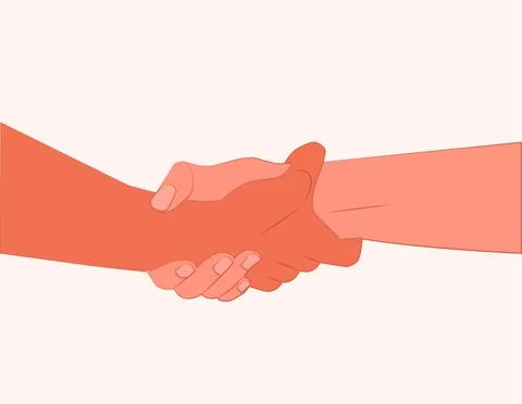 Hold someone else's hand to help. hand in hand for support vector illustration Stock Illustration