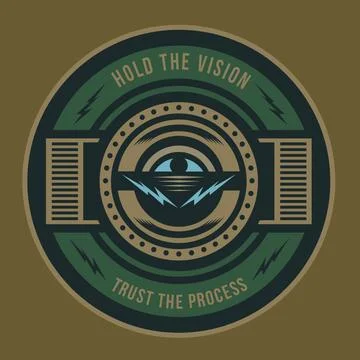 Hold the Vision Trust the Process Eye Design Stock-Illustration