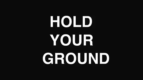 Hold Your Ground Motivational Text Animation Stock Footage 334811327