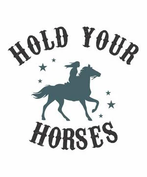 Hold Your Horses Stock Illustration
