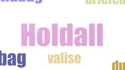 Holdall Tagcloud Animated On White Background Video stock 103664287