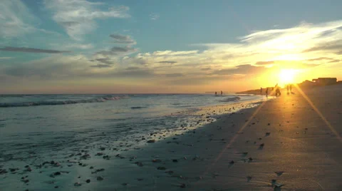 Holden Beach sunset - Editorial Use Only Stock Footage 36987770