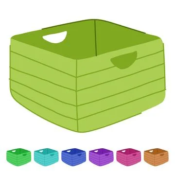 Holder basket for storage vector cartoon graphic Stock Illustration