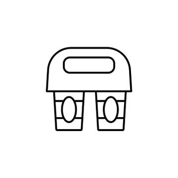 Holder for coffee icon element of coffe icon for mobile concept and web apps. Stock Illustration