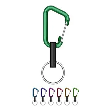 Holder key ring clip cartoon vector graphic Stock Illustration