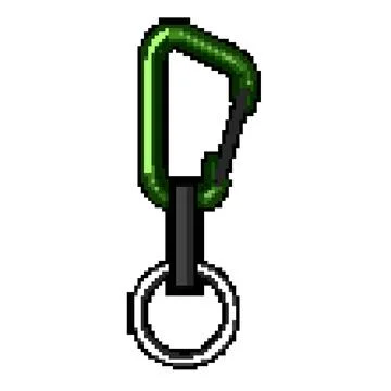 Holder key ring clip pixel art vector illustration イラスト素材