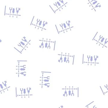 Holder laboratory tool glyph vector seamless pattern Stock Illustration