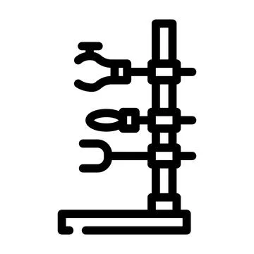 Holder laboratory tool line icon vector illustration Stock Illustration