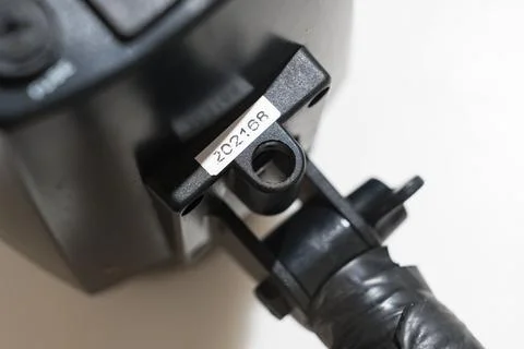 Holder mount on the Studio flash on a white background. Stock Photos