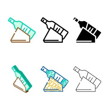 Holder wine color icon vector stylized Stock Illustration