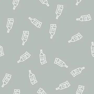Holder wine line seamless pattern Stock Illustration