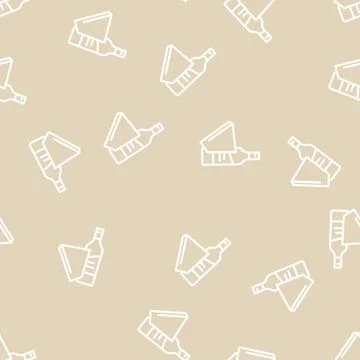 Holder wine line vector seamless pattern 스톡 일러스트